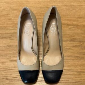 Franco Sarto Women's Tan and Black Heels